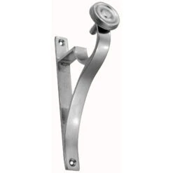 Domino Brass - Curtain Rod End Bracket - Circle - Suit 19, 25, 32mm Tube