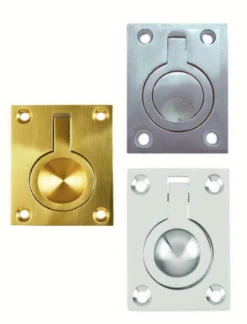 Superior Brass - Brass Door Flush Ring Pull Handle (2 Sizes)