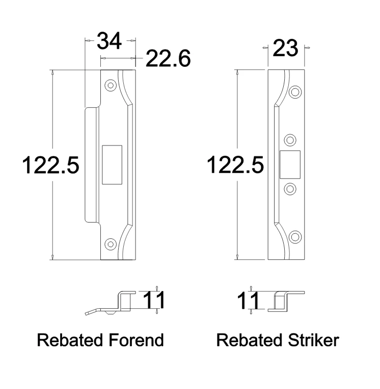 Jacksons JM46 & JM46R - Squared Mortice Latch B46mm - Rebate Available 3 Jacksons JM46 & JM46R - Squared Mortice Latch B46mm - Rebate Available - Image 3