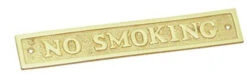 Superior Brass - Decorative Sign - 'No Smoking'