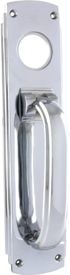 TradCo - Pull Handle - Deco Door Knocker & Cylinder Hole H240xW60mm