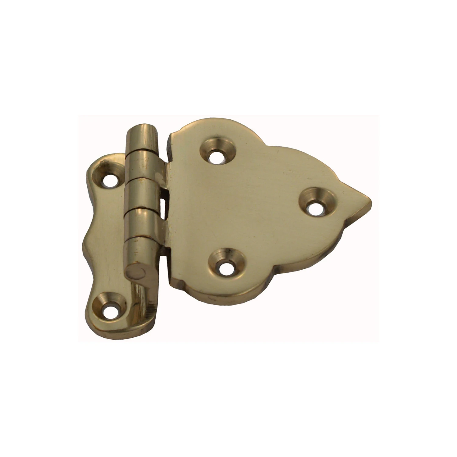 Domino Brass - Ornate Offset Cabinet Hinge H40xW55mm 1 Domino Brass - Ornate Offset Cabinet Hinge H40xW55mm