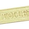 Superior Brass - Decorative Sign - 'Toilet' Small Rectangular