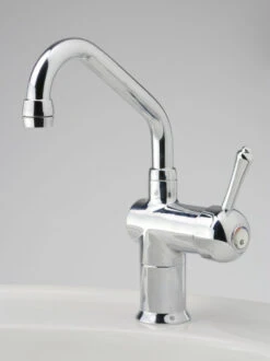 CB Ideal - Roulette Lever - Basin Flick Mixer With Upswept Outlet