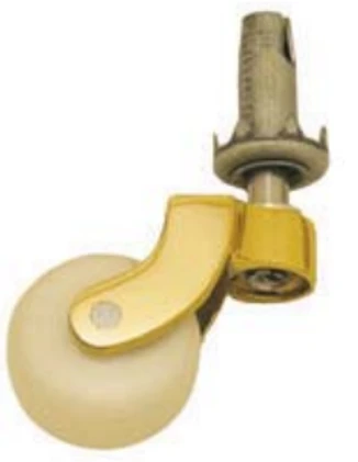 Superior Brass - Pin & Socket Castor - Porcelain Wheel D25, 29, 32, 38mm 2 Superior Brass - Pin & Socket Castor - Porcelain Wheel D25, 29, 32, 38mm - Image 2