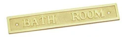 Superior Brass - Decorative Sign - 'Bathroom' Rectangular