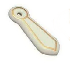 Superior Brass - Skeleton Key Escutcheons - White Porcelain