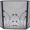 FireUp - Fireplace Accessories - 3 Fold Leaf Design Firescreen