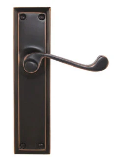Superior Brass - Federation Door Lever On Long Backplate - All Variants