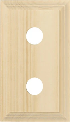 TradCo - Wood Mounting Block - Classic (Stepped) Double L155x90mm