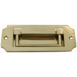 Domino Brass - Flush Pull - Military Chest Contemporary (2 Sizes)