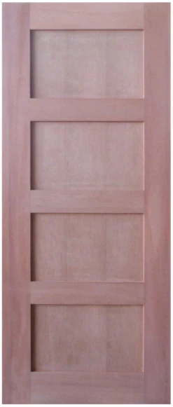 Solid Interior Door - Shaker Flat 4 Panel Design SP-SK4