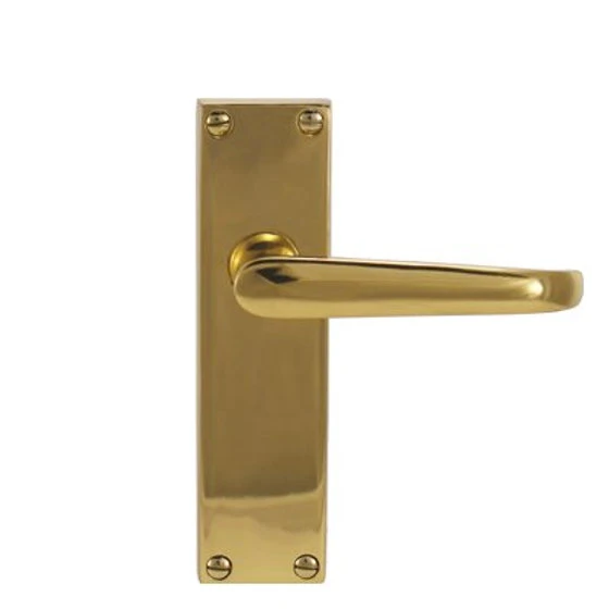 Superior Brass - Retro Door Lever On Short Backplate - All Variants 2 Superior Brass - Retro Door Lever On Short Backplate - All Variants - Image 2