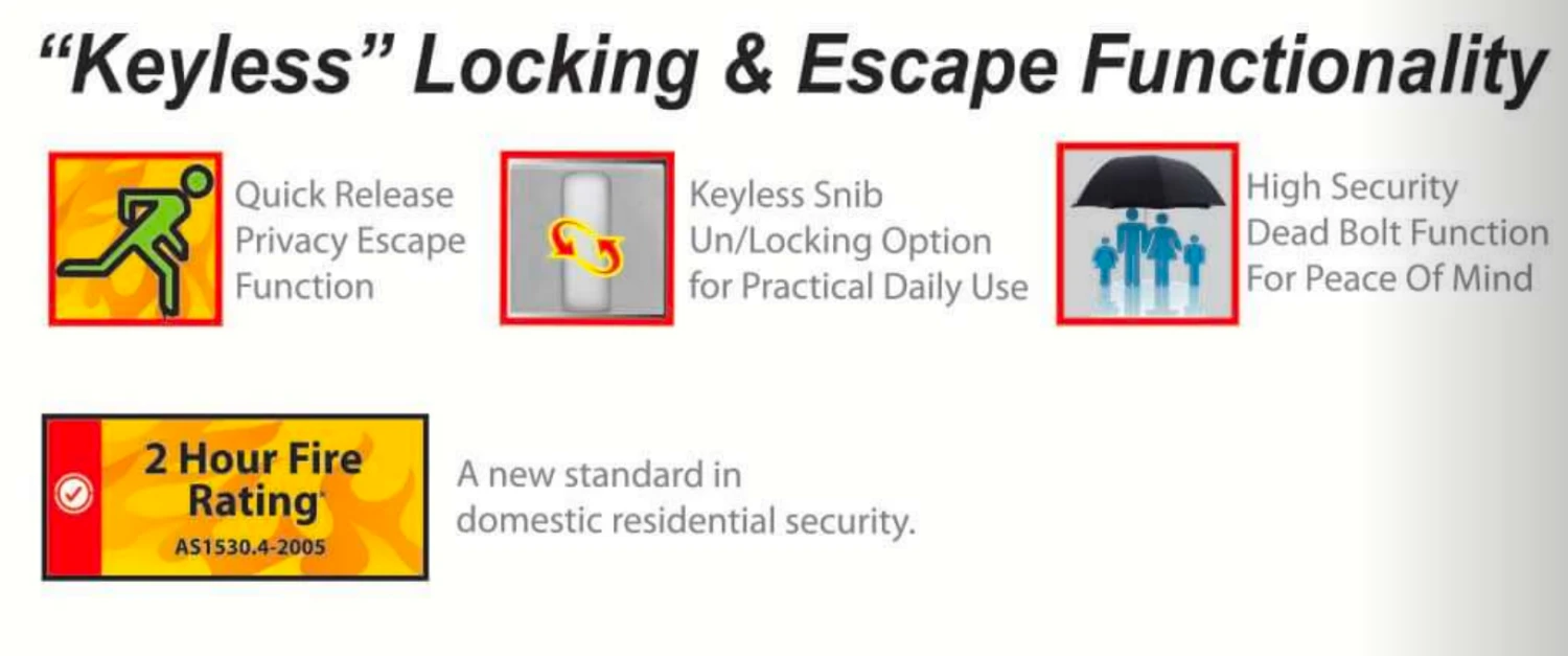 Austyle - MyLOCK Security Entrance Euro Lock - Latch, Privacy & Deadbolt B30mm 2 Austyle - MyLOCK Security Entrance Euro Lock - Latch, Privacy & Deadbolt B30mm - Image 2
