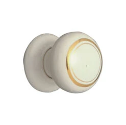 Superior Brass - White Porcelain Cupboard Knob D32, 50mm (Pair)