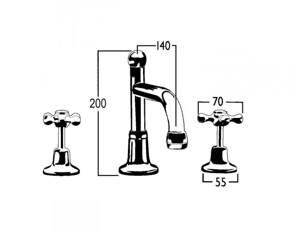 CB Ideal - Roulette & Heritage - Basin Set With Swivel Victor Outlet 9 CB Ideal - Roulette & Heritage - Basin Set With Swivel Victor Outlet - Image 9
