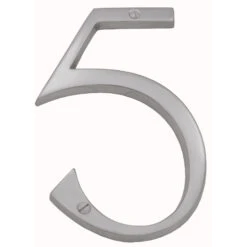 Domino Brass - Numerals - Number 5 - Design 900 (6 Sizes)