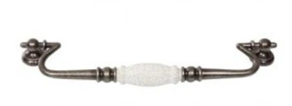 Marina Isles - Provincial - Versailles White Crazed Porcelain Drop Handle 2 Marina Isles - Provincial - Versailles White Crazed Porcelain Drop Handle - Image 2