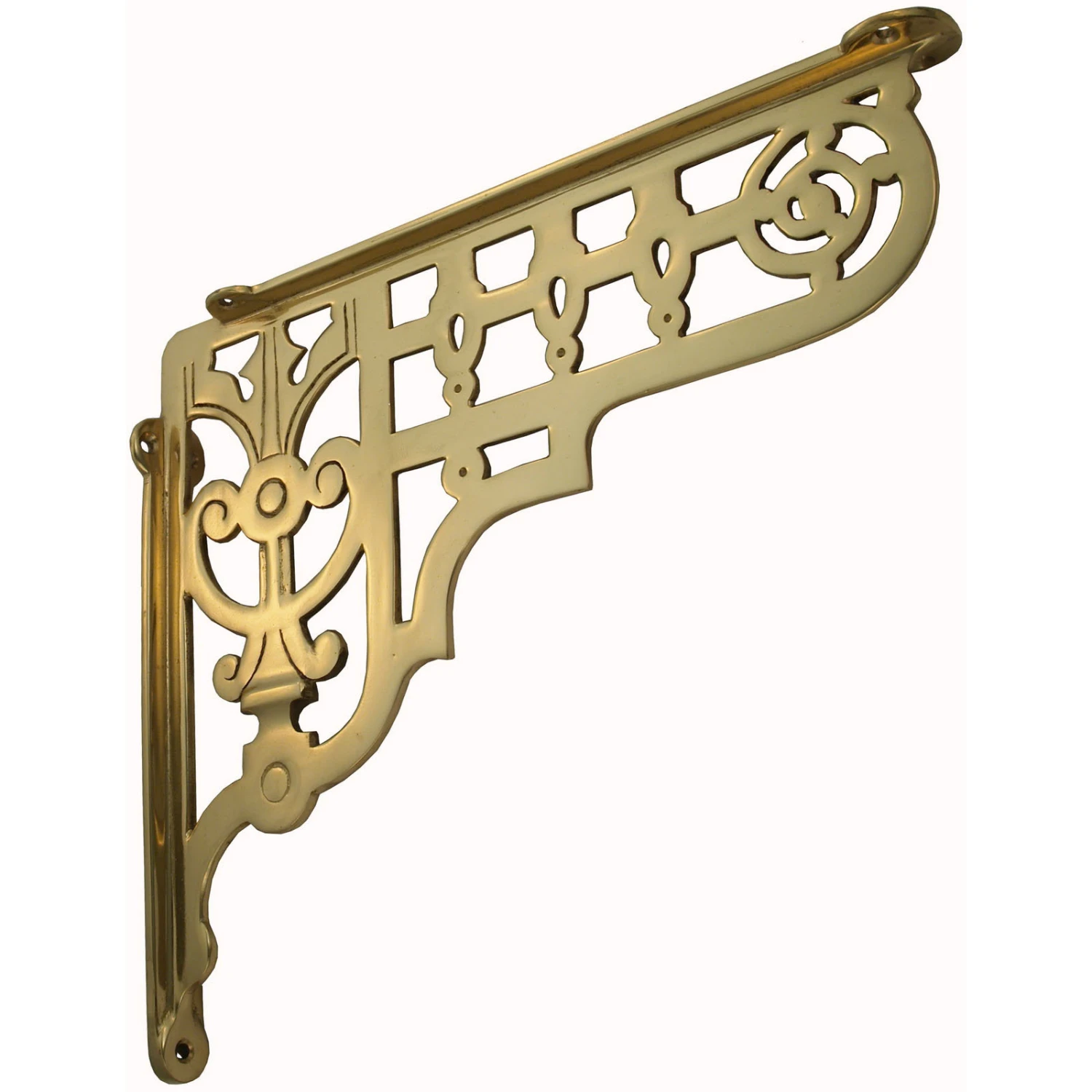 Domino Brass - Iron Shelf Bracket - 146 Design 315x265mm 2 Domino Brass - Iron Shelf Bracket - 146 Design 315x265mm - Image 2