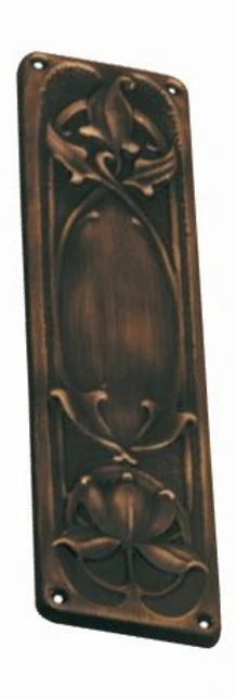 Superior Brass - Push Plate - Nouveau Decorative H300xW77mm