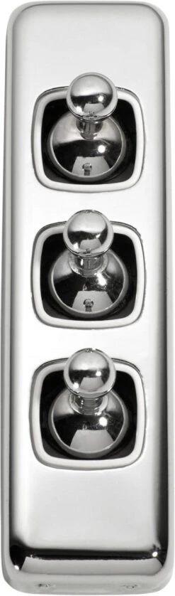 TradCo - 3 Gang Architrave Toggle Switch H108xW30mm
