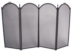 FireUp - Fireplace Accessories - 4 Fold Victorian Design Firescreen