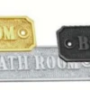 Superior Brass - Decorative Sign - 'Bathroom' Small Rectangular