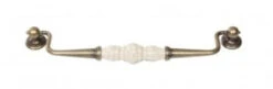 Marina Isles - County Kent - Ivory Crackle Porcelain Bale Drop Handle 224, 320mm