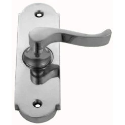 Domino Brass - Screen Door Latch - Victorian Lever Plate (Right Hand Only)