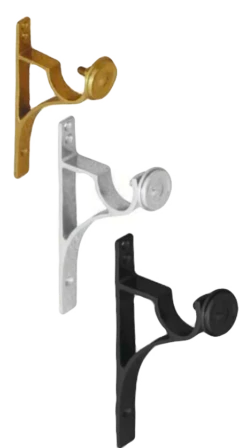 Superior Brass - Curtain Wall Mount End Bracket D19, 25, 32mm