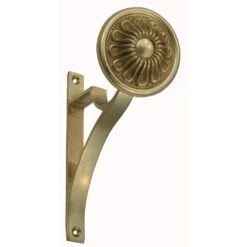 Domino Brass - Curtain Rod End Bracket - Ornate - Suit 19, 25, 32mm Tube