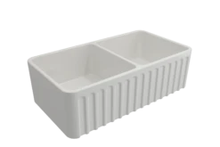 Turner Hastings - Butler Gloss White - Novi 85 X 46 Fine Fireclay Double Sink