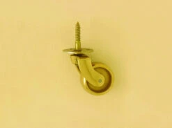 Northcote - Screw Plate Castor - Brass Wheel D29, 32, 35, 38mm