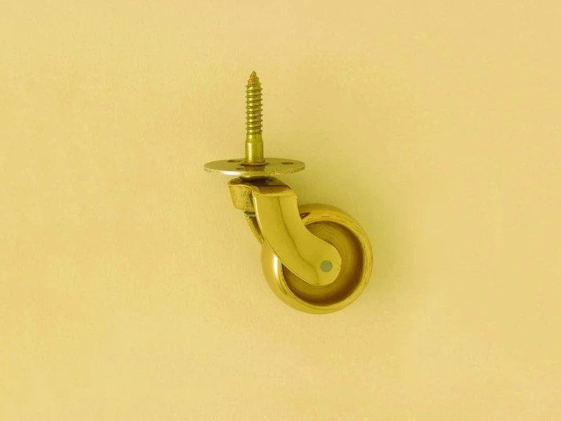 Northcote - Screw Plate Castor - Brass Wheel D29, 32, 35, 38mm 1 Northcote - Screw Plate Castor - Brass Wheel D29, 32, 35, 38mm
