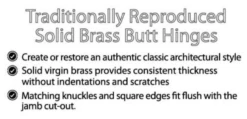 Austyle - Assorted Door & Cabinet Fixed Pin Brass Hinges - 10 Sizes (Pair) -Deals Windsor Restorations Store 2b3f33 91db4399e8074aaabf0cec24f9b52f04mv2