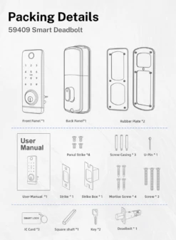 Austyle - Digital Smart Entrance Deadbolt Kit H169xW63mm -Deals Windsor Restorations Store 2b3f33 92e55225ae754bd48467d27ff691eb09mv2