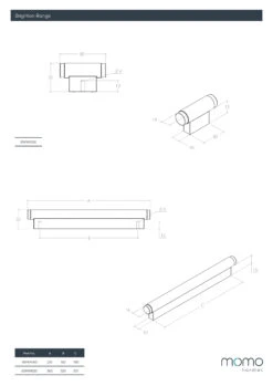 Momo Handles - Brighton - Knurled 'T' Cupboard Knob L50mm -Deals Windsor Restorations Store 2b3f33 949381941e484633b766831c3dd9fc31mv2
