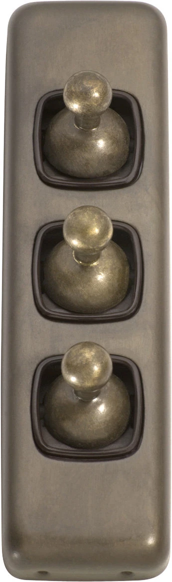 TradCo - 3 Gang Architrave Toggle Switch H108xW30mm 3 TradCo - 3 Gang Architrave Toggle Switch H108xW30mm - Image 3