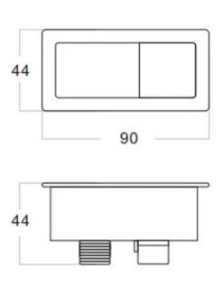Turner Hastings - Rectangle Toilet Flush Button -Deals Windsor Restorations Store 2b3f33 9818e7e72b8a40b6a704004f0562ee5bmv2