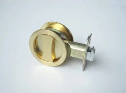 Worldwide - Cavity Sliding Door Privacy Lock Set - Round
