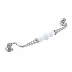 Momo Handles - Trianon - White Porcelain Cabinet Drop Bale Pull Handle CTC224mm