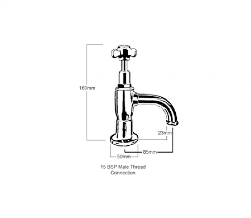 CB Ideal - Heritage - Pillarcock Forge Pattern Tap 2 CB Ideal - Heritage - Pillarcock Forge Pattern Tap - Image 2