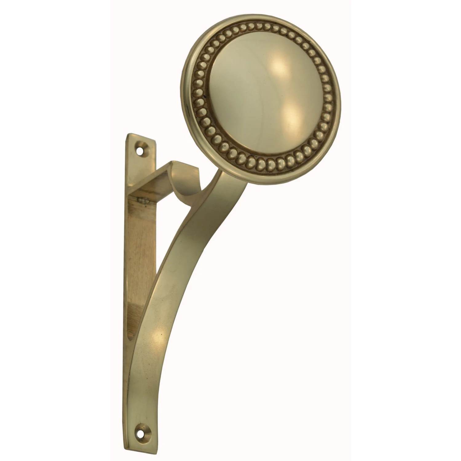 Domino Brass - Curtain Rod End Bracket - Georgian Ring - Suit 19, 25, 32mm Tube 2 Domino Brass - Curtain Rod End Bracket - Georgian Ring - Suit 19, 25, 32mm Tube - Image 2