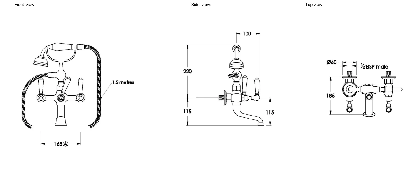 Brodware - Neu England - Bath Mixer With Handshower 1.8020.00.2.01+ 7 Brodware - Neu England - Bath Mixer With Handshower 1.8020.00.2.01+ - Image 7