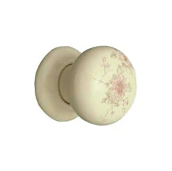 Superior Brass - Ivory Porcelain Cupboard Knob D32, 50mm (Pair)