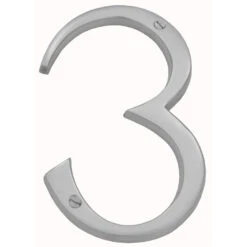 Domino Brass - Numerals - Number 3 - Design 900 (6 Sizes)