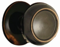 Superior Brass - Indented Retro Door Knob On Round Rose - All Variants