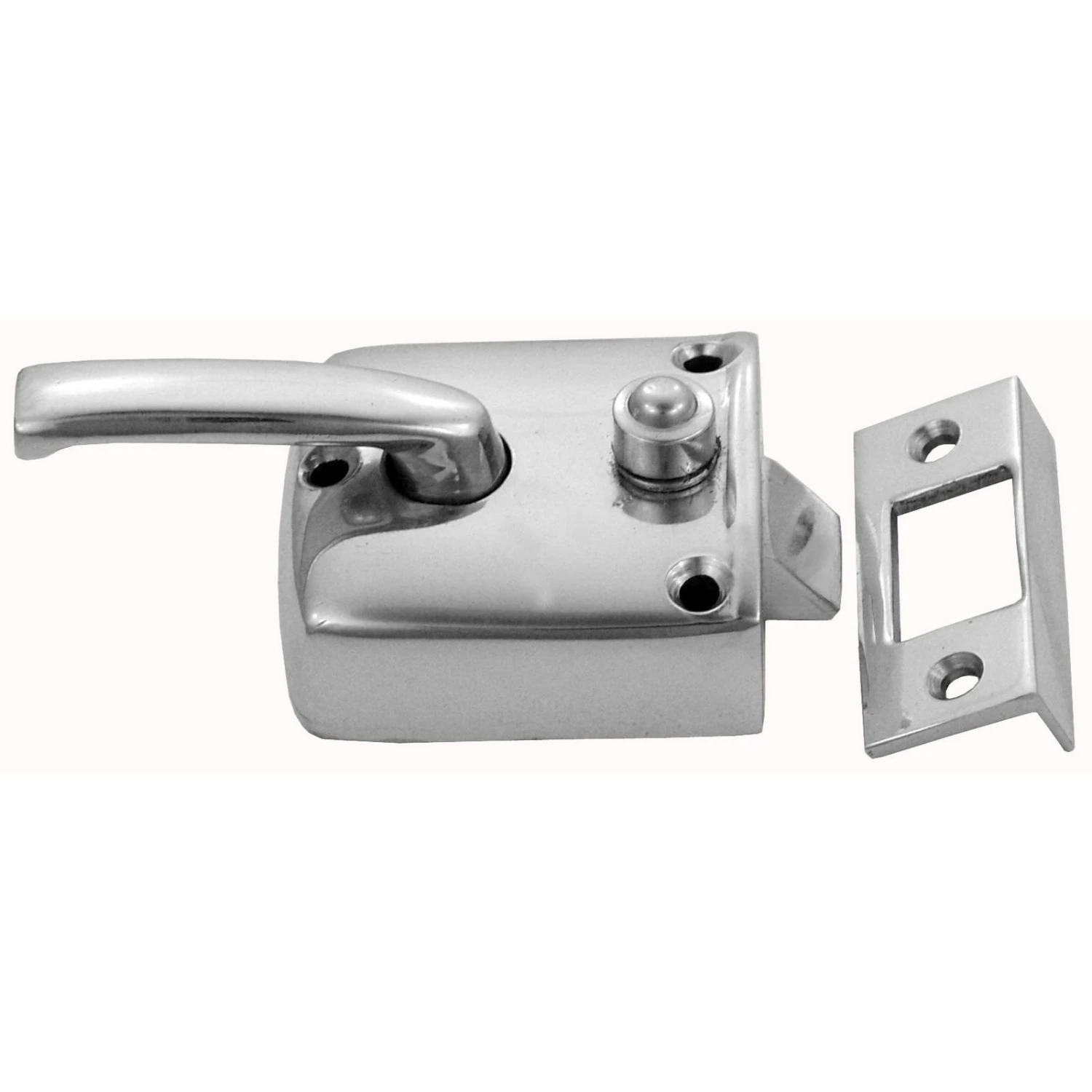 Domino Brass - Screen Door Box Latch & Standard Keeper 4 Domino Brass - Screen Door Box Latch & Standard Keeper - Image 4