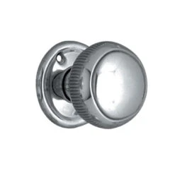 Superior Brass - Milled Edge Door Knob On Round Rose D45mm - All Variants