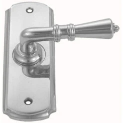 Domino Brass - Screen Door Latch - Decorative Straight Lever Plate